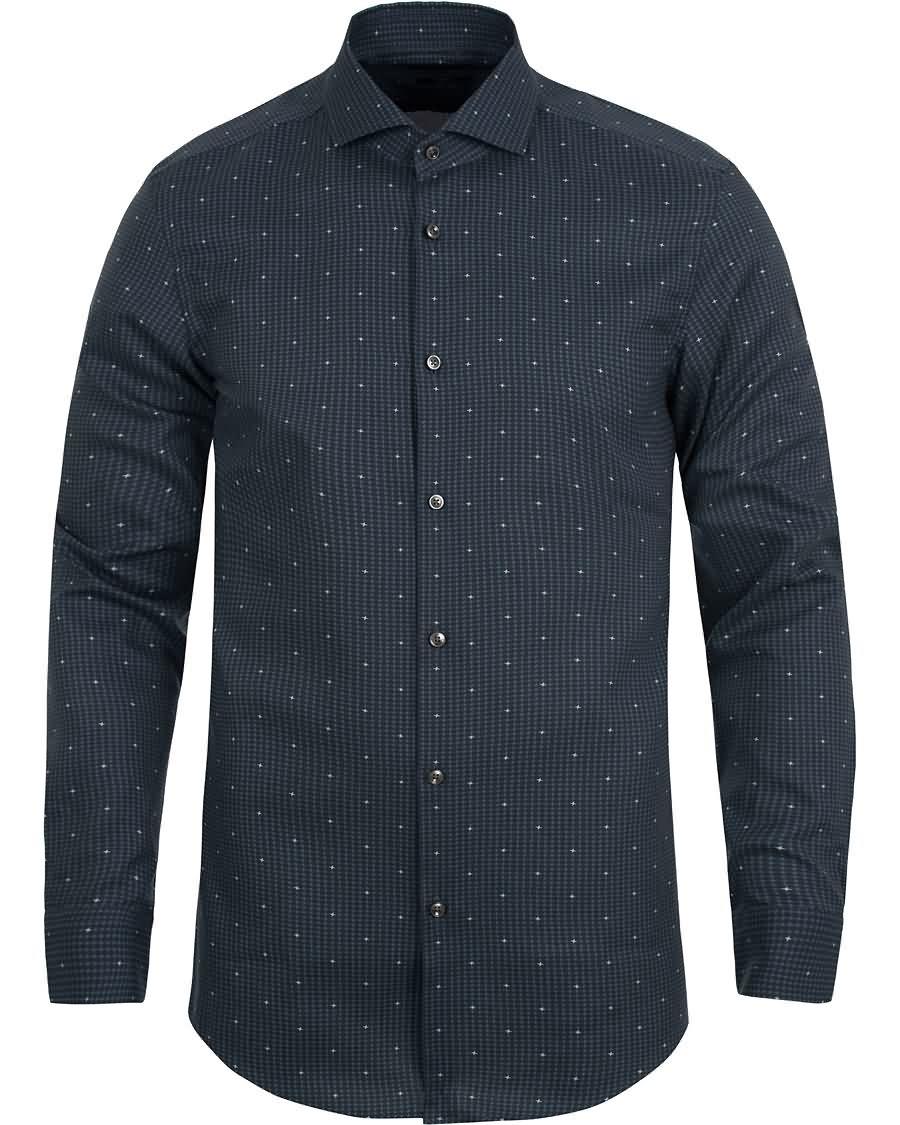 boss jason slim fit printed stars shirt petrolum Fasjonable Klær dwnf8